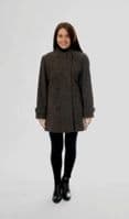 Womens Short Cashmere & Brown Tweed Coat K314